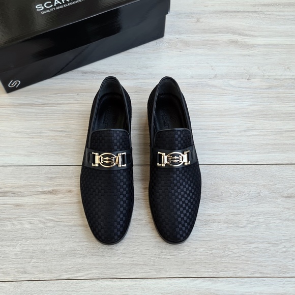 Black Men\'s Genuine Leather Loafer - Leather Sole main image 4